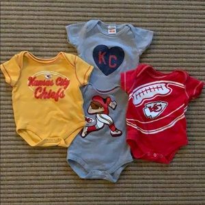 KC Kansas City chiefs football onesies